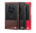 qialino 2015 Hot Luxury Protector Real Leather Cover for Huawei Ascend Mate 7 Flip Cover Smart