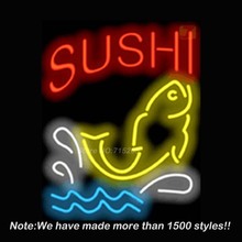 New Sushi Bar neon Beer Bar Pub Light Sign Real Glass Tube Beer Bar Pub Neon Sign Lights for Store Display Advertising17*14