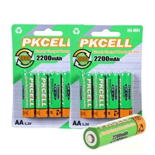 Free shipping Low self-discharge Durable AA 1.2V 2200mAh Ni-MH Rechargeable Batteries For Coupon 8pcs/lot (2 Blister)