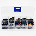 50 Pcs Guitar Picks Set Box Case Acoustic guitar Two Sides Earrings Pick Guitar Accessories For