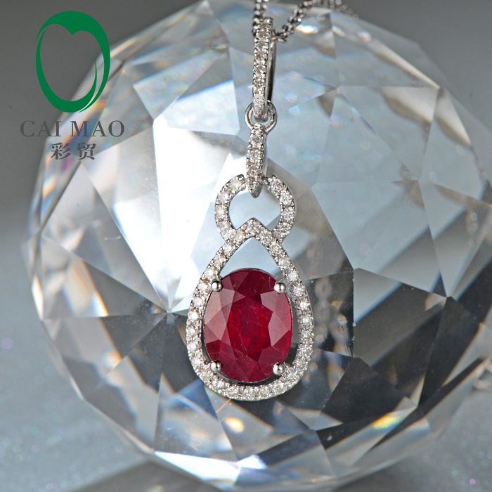 2 75ct 7x9mm oval blood ruby 14k white 2 75ct 7x9mm oval blood ruby 14k white