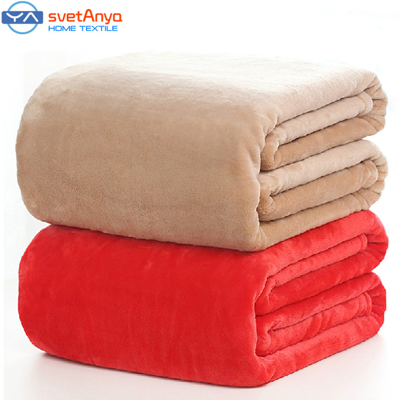 Flannel solid color Blanket air/sofa/bedding Throws soft Plaids winter flat Bedsheet 150*200cm 180*200cm 200*230cm 230*250cm