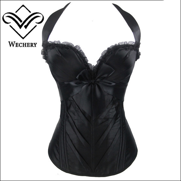 lingerie hot bow zipper vestido corset straps waist training overbust body font b shaper b font
