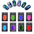 Hot New 1pcs Holographic Nail Art Broken Glass Foils Finger Stencil Decal Stickers DIY Nail Decorations