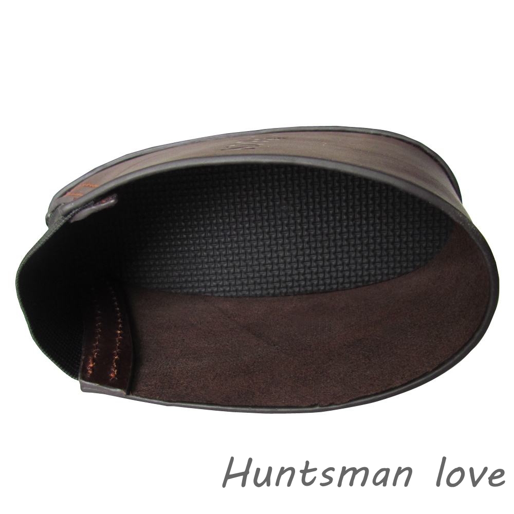 New Arrival Durable Dark Brown Shotgun Stock Extension Genuine Leather Slip On Recoil Pad Shooting Hunting