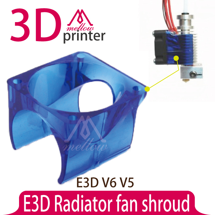 3D Printer Use for E3D V5 V6 injection molding radiator fan shroud E3D Fan cooling frame
