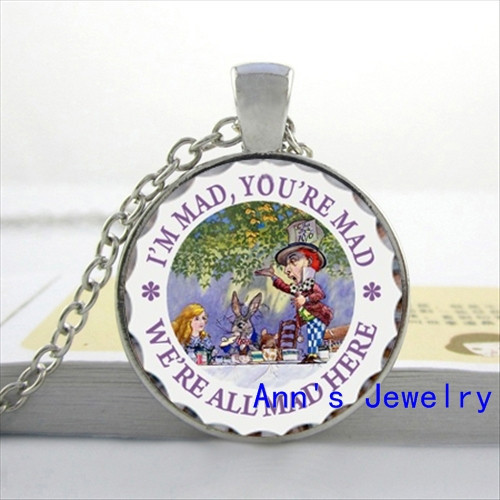 were_all_mad_here_necklace_circle_charm