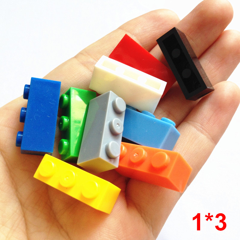 100g/lot! Retail Bulk Small Building Block Accessory 1*3 Dots Classic Particles Compatible with Lego Bricks DIY Toys Quality ABS