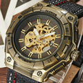 2017 Fashion Luxury Brand Automatic Mechanical Watches Male Fashion Skeleton Dial Luminous Leather Mens Mechanical Wristwatches