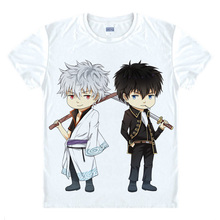Gintama T-shirts kawaii Japanese Anime t shirt Manga Shirt Cute Cartoon Silver Soul Gin Tama Cosplay shirts 40244441291 tee 351