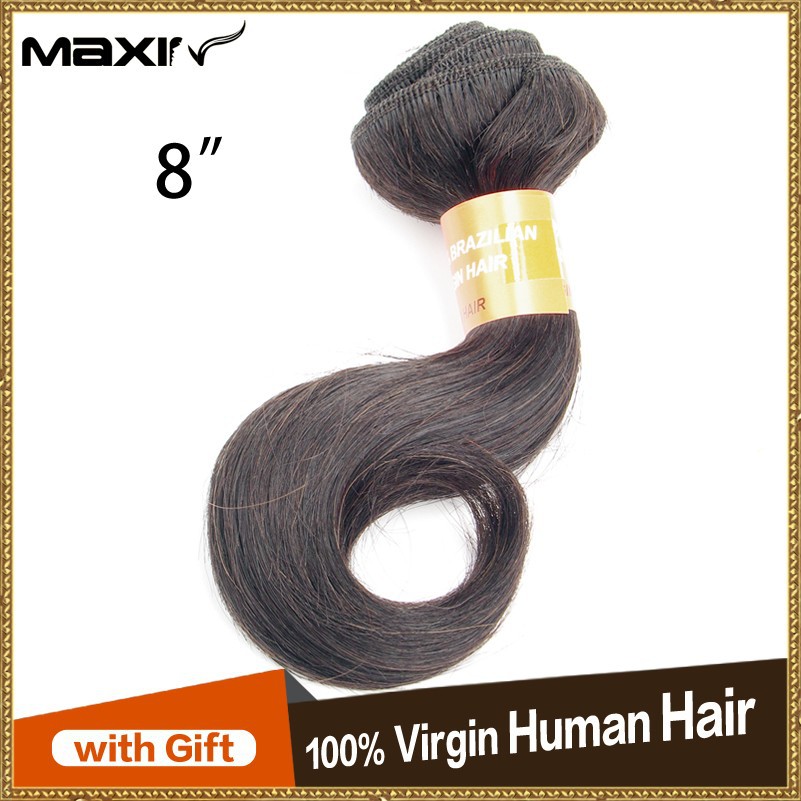 8inch body wave human virgin hair brazilian malaysian peruvian Indian Mongolian Hair Extension