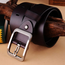MILUOTA 2015 100 Genuine Leather belts for men High quality metal pin buckle jeans belt