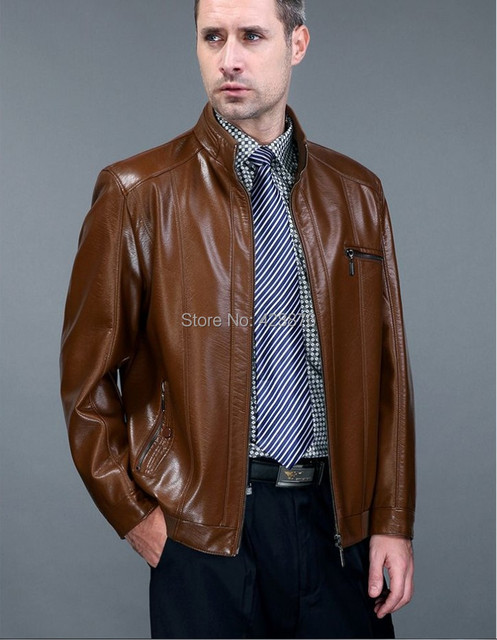 2016 Лето и осень овечья кожа мужской одежды стоять воротник тонкий короткие кожаные куртки пальто дизайн