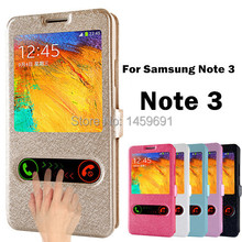Top Quality View Window Flip Luxury Leather PU Case For Samsung Galaxy Note 3 III N9000 Back Fashion Cases Battery Housing Cover