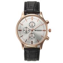 2016 Yoner Watch Fashion Crocodile Faux Leather Mens Analog Watch Wrist Watches