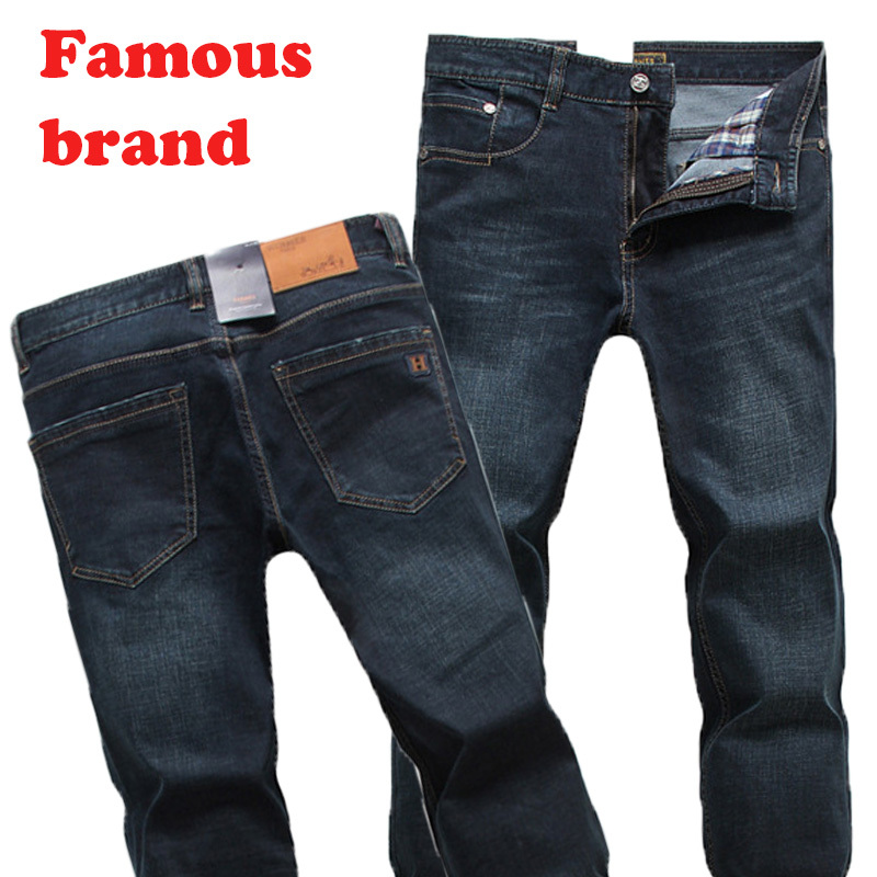 Famous Brand Men Jeans Fashion Classic Male Denim Trousers True Jeans Men Autumn Cotton Jean Calca Jeans Masculina Dark Blue 42