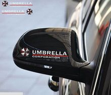 50 sets Stickers Rear View Mirror Car Reflective Umbrella Decal for Tesla Ford Chevrolet Volkswagen Honda