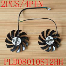 Бесплатная доставка питания логики PLD08010S12HH DC 12 В 0.35A 4 провод для двух вентиляторов MSI 460GTX 560GTX 570GTX 580GTX R6790 R6870 R6850HAWK вентилятор