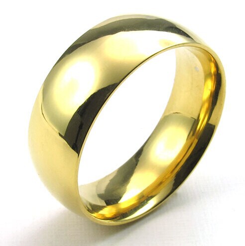 ... men-wedding-gold-rings-Real-22K-Gold-filled-316L-Titanium-finger-rings