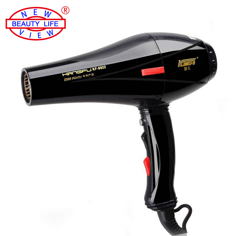 220V 2300W AC Motor Electric Hair Dryer 2015 Low Noise KangFu Brand Blow Dryer Black Professional  Bathroom Salon Equipment