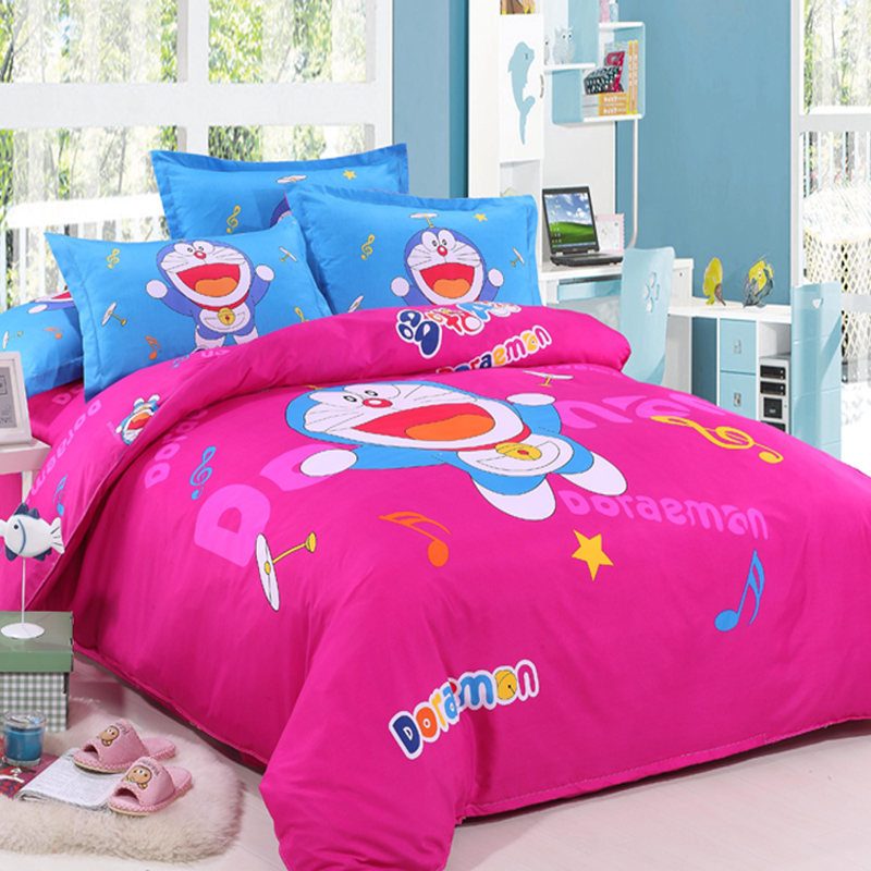 Cartoon Doraemon Nobita Nobi comforter bedding set for kids bed linen queen king size bed sheet bedspread duvet cover pillowcase