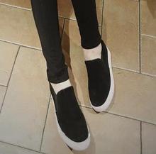 2015 spring flat bottom Within the higher thick bottom shoes lazy shoes Frosted invisibility factory outlets