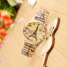 New Fashion Quality Brand Watch Color Elastic band Fashionable dress Jewelry Watches Baise ladies Quartz Wristwatches SB037P