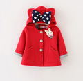 Little Girls Coat Autumn Hooded Cotton Cartoon Bow Outwear Children Windbreaker Jacket Baby Tops Girl s