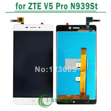 1/PCS white LCD Display for ZTE V5 Pro N939St lcd Touch Screen Digitizer Assembly Replacement Free Shipping