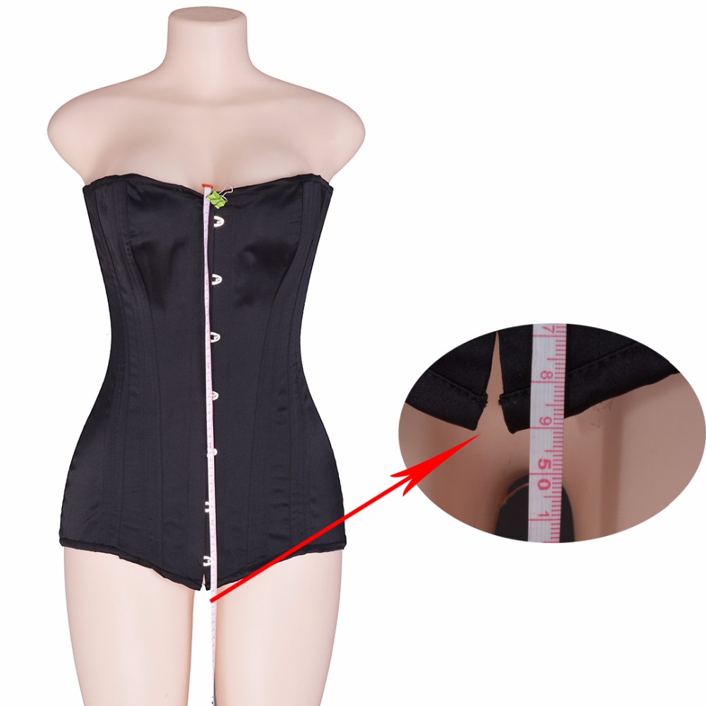 26 Double Steel Boned Long Line Corset Overbust Long Torso Waist Corset