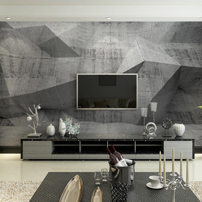 Chambre brique grise: papier peint chambre idees. idees de murs en ...