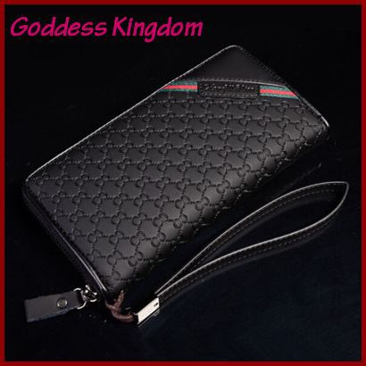 2016 New Men s Luxury Leather Business Bag Clutch Scottish font b Tartan b font Stylish