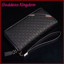2016 New Men’s Luxury Leather Business Bag Clutch Scottish Tartan Stylish and Elegant Wallet Men’s Daily Clutch Bag C1010