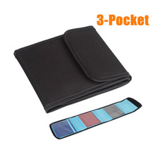 3 Pocket Waterproof Camera Filter Lens 3pcs UV CPL Shockproof Bag Case Storage Box Pouch Holder Wallet camera bag Accessories