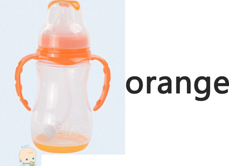 PP Safety Baby Feeding Bottle With Handle Auto Sensing Temperature Infant Baby Bottle Nuk High Quality Baby Sippy Cup Straw (12)