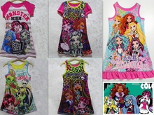 2016 New Monster Ella Princess Dress Children Dress Clothing for Girls Ever After High Monster Dress Cartoon Girls Clothes