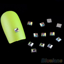 6 Styles Colorful Acrylic Nail Art Stickers Tips Glitter Rhinestone Nail Decorations 1QFZ 49JK