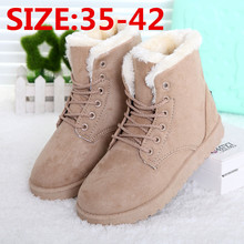 Women Winter Boots Fashion Women Boots zapatos mujer Fur Snow Boots Women Ankle Boot Flat Heels Winter Shoes Warm Snow Shoes