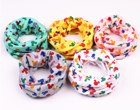 Fashion children Cartoon flowers print scarves 2015 baby girl Autumn Winter scarf Kids Boys Cotton Child collar neckerchief