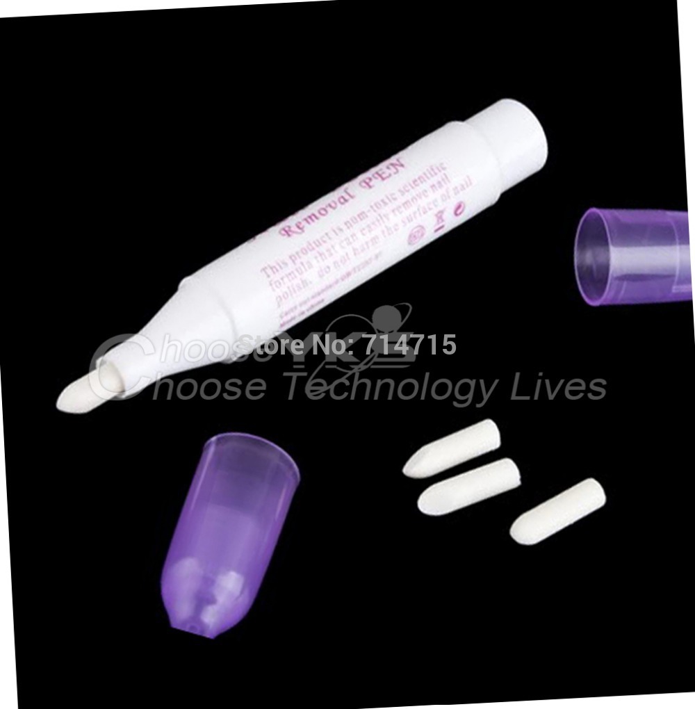 1pcs set Colors Nail Art Polish Remove Mistakes 3Tips Corrector Pen light purple 100 Brand New