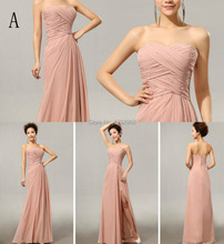 Cheap Custom made Mix style long Split Bridesmaid Dresses colors wedding dress Prom Dress party dress