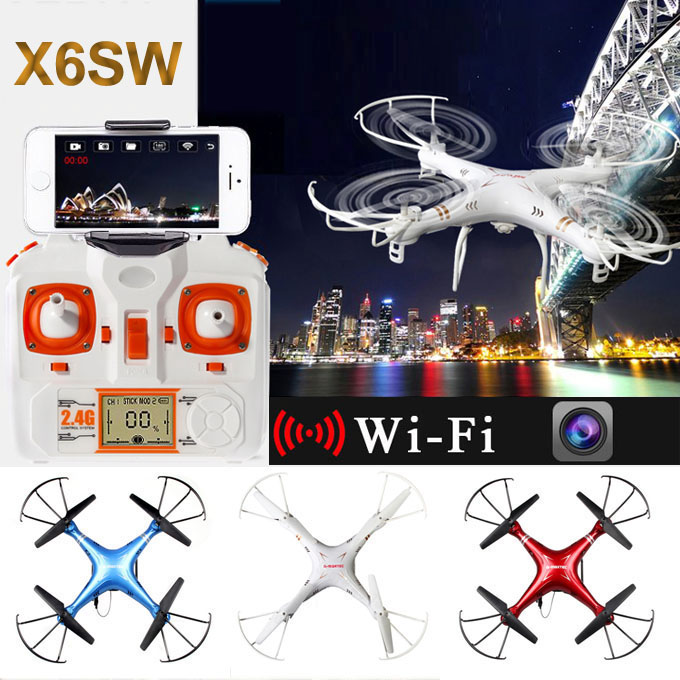 X6SW 2 4G 6 Axis Quadcopter Drones With Camera HD Outdoor Toys FPV Wifi Professional Drones