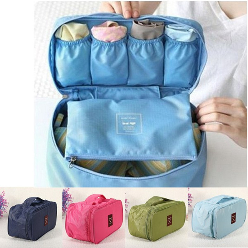 Гаджет  New 2014 Nylon Multifunction Make up Travel Portable Underwear Bag Luggage Storage Bra Organizer None Дом и Сад