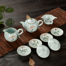 9 PCS/Set new travel chinese tea set ceramic portable kung fu teaset tea cup Chinese porcelain tea sets the kung fu teapot