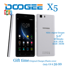 Hot Smartphone Doogee X5 MTK6580 Quad Core 1.5GHz 5.0Inch HD 1GB RAM+8GB ROM Dual SIM WCDMA 8.0MP Camera 2400mAH Android 5.1