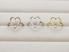 New Fashion jewelry heart finger ring for women ladie s R815