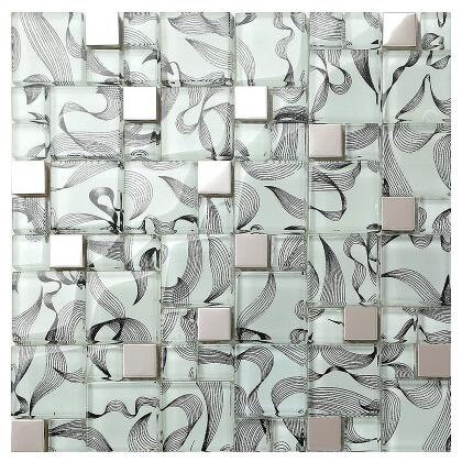 Compra Azulejos de mosaico de vidrio espejo online al por mayor de