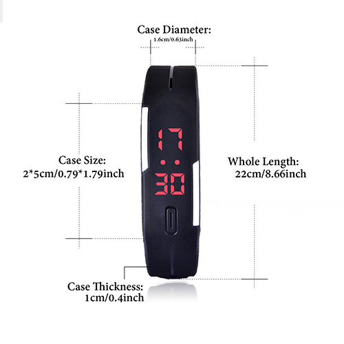 Touch Screen LED Bracelet Digital Watches For Men Ladies Child Clock Womens or Wrist Watch Sports