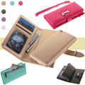 Magnet Zipper Leather Wallet Detachable Clutch Card Case for iPhone 6 6S Plus