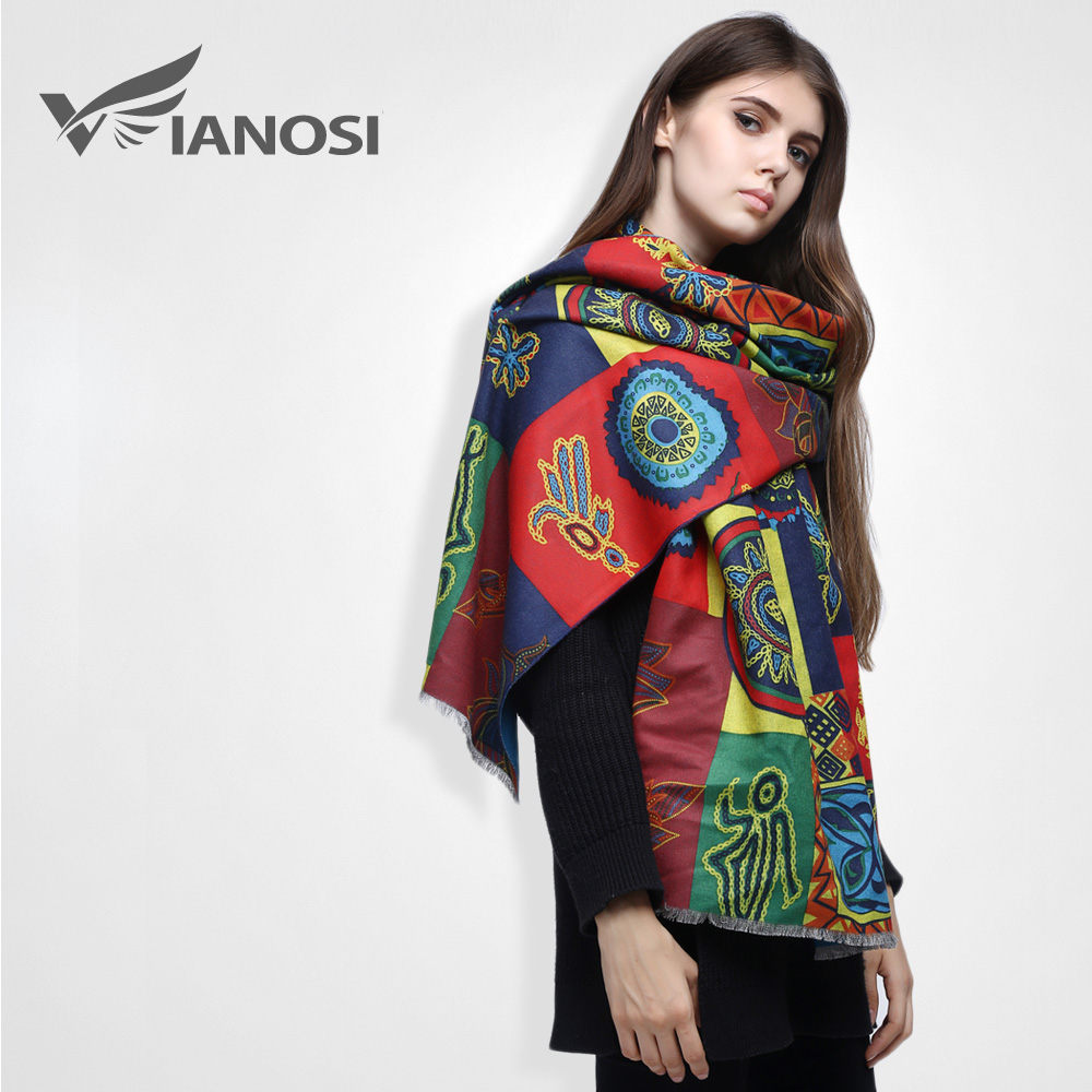 Vianosi Brand Cashmere Luxury Winter Scarf Women Shawl Printed Female Foulard Vs015 In Scarves 